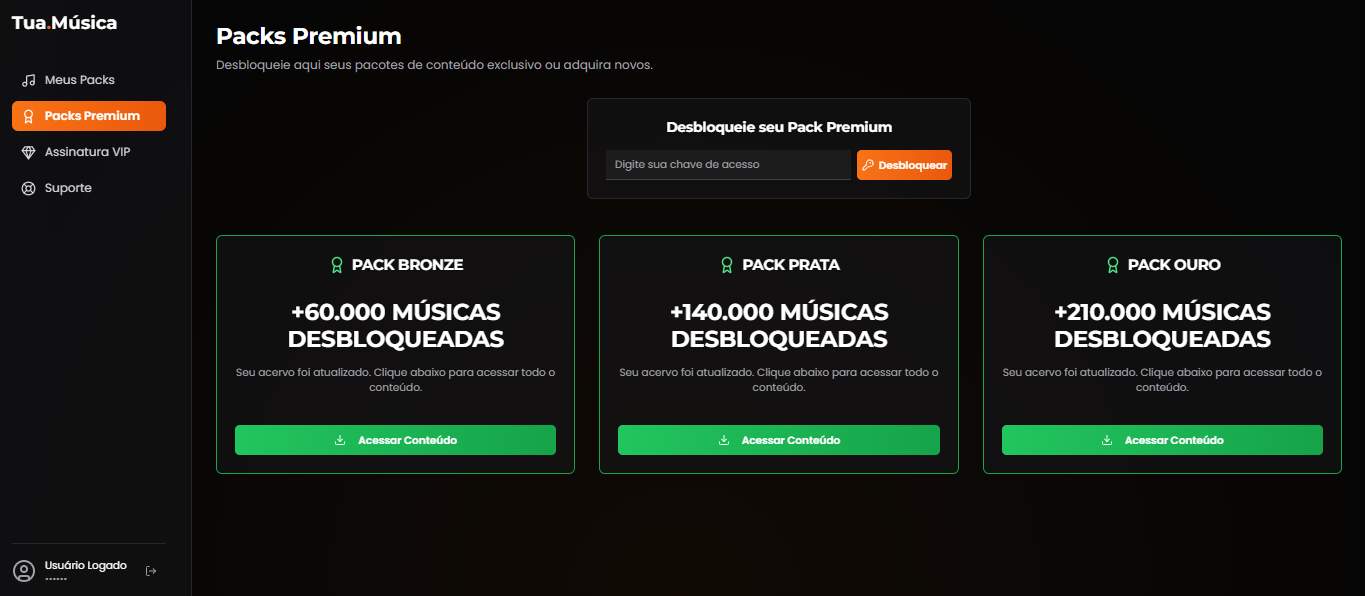 Screenshot of a music playlist